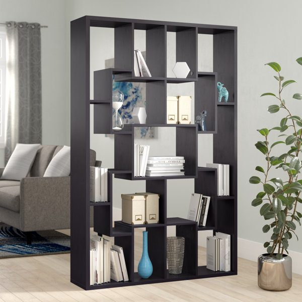 Ebern Designs Lancashire Geometric Bookcase & Reviews Wayfair